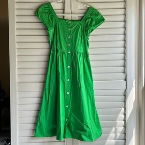 J. Crew green midi dress size 0